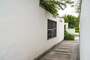 New People Prints: Garden building white wall of Chinese Hui style architecture