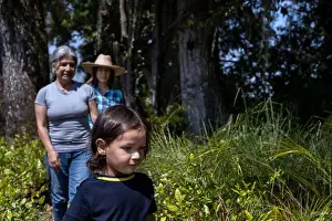 Environmental Conservation Prints: Gardening with children. Grandmother