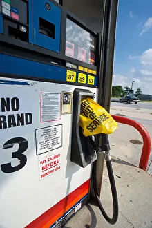 Vacant Prints: Gas Pump, Out Of Business Closed Petrol Gas Station, Delaware, USA