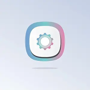 Emoji Prints: Gear sign 3D icon. Icons web, logo