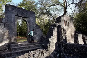 Full Body Prints: Gedi ruins, Malindi, Kenya, East Africa, Africa