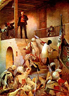 Late 19th Century Prints: General Gordon's Last Stand, after painting by George W