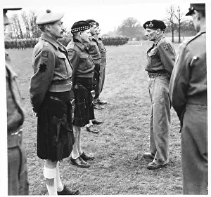 GENERAL MONTGOMERYS TOUR OF 21ST ARMY GROUP - General Montgomery talking to Lieutenant Colonel J.D.C. Anderson, 1st Bn