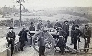 American Civil War Prints: General Sherman and Staff Before Atlanta