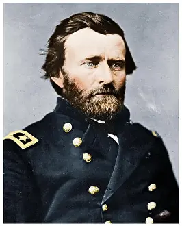 American Civil War Prints: General Ulyssess Grant, American soldier and politician, c1860s (1955)