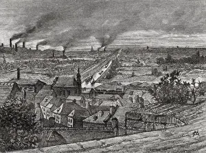 Benelux Prints: General view of the industrial city of Borinage