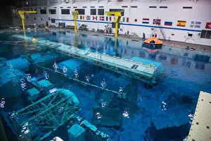 Houston Prints: General view of the Neutral Buoyancy Laboratory used for astronaut EVA simulation training at the Johnson Space Center