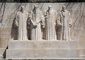 Twenties Prints: Genf Monument international de la Réformation 1909-1917 Internationale Reformationsdenkmal mit monumentalen Figuren von