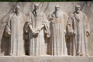 Alpes Prints: Genf Monument international de la Réformation 1909-1917 Internationale Reformationsdenkmal mit monumentalen Figuren von