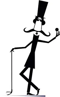 Golf Club Prints: Gentleman a golfer isolated illustration