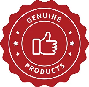 Warranty Prints: Genuine Products sign, Genuine product badge
