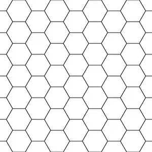 Hole Prints: Geometric seamless pattern. Repeating hexagon lattice