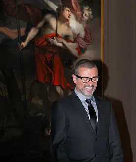 Talent Prints: George Michael - the singer meets the press to announce details of a new tour Symphonica - The European Orchestral