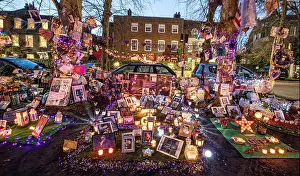 Pictures Prints: George Michael's Candlelit Memorial Garden Highgate London UK