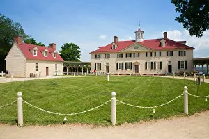 Washington Prints: George Washington estate mansion at Mt Vernon, Virginia, USA