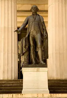 Wall Street Prints: George Washington statue outside Federal Hall National Memorial