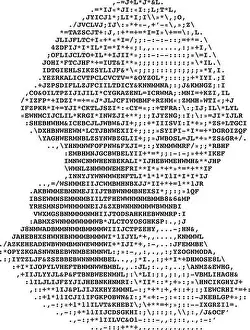 Republican Prints: George Washington stylized portrait ASCII art original version