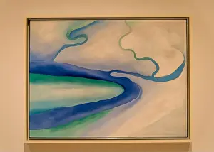 New York State Prints: Georgia O'Keeffe painting It Was Blue and Green