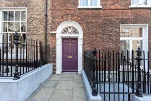 Dublin Prints: Georgian houses entrance doors in Molesworth St, Dublin, Ireland