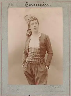 Monochrome Image Prints: Germain appears in an 1870 monochrome studio photograph produced by Atelier Nadar