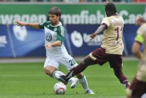 Bundesliga Prints: The German Bundesliga weekend derby game Vfl Wolfsburg versus Hanover 96 takes place on the 4th day of play