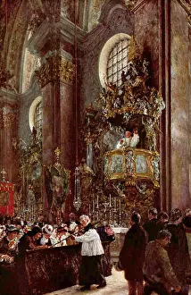 Innsbruck Prints: German: Kanzelpredigt in der Pfarrkirche zu Innsbruck 1881
