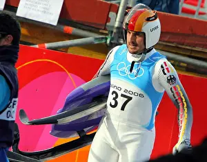Sleigh Prints: German luger and three-time Olympic winner Georg Hackl
