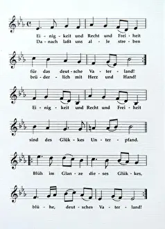 Vertical Format Prints: German national anthem