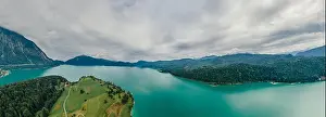 Alpine Summer Prints: Germany Bavaria Lake Nature air drone 360 vr virtual reality panorama