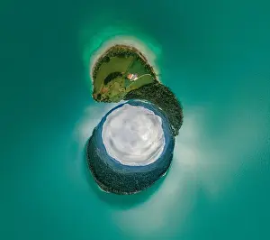 Alpine Summer Prints: Germany Bavaria Lake Nature air drone 360 vr virtual reality panorama