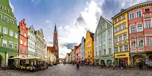 Incidental Prints: Germany, Bavaria, Landshut, Old town, St. Martin's Church