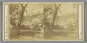 Germany, mountain landscape with some houses, Adolphe Braun, 1850 - 1880