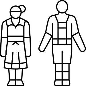 Mongolia Prints: germany national clothes line icon vector illustration
