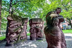Alexanderplatz Prints: Germany The sculpture 'Block der Frauen' by Ingeborg Hunziger