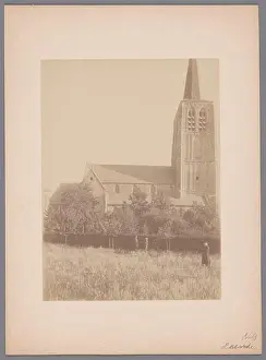 Churchyard Prints: Gezicht op de Sint-Petrus'-Bandenkerk te Leende View of St