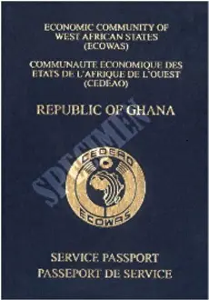Citizens Prints: The Ghana Biometric Service Passport is a modernized passport that includes biometric data for improved security