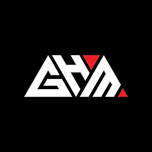 Letter Vector Vectors Prints: GHM triangle letter logo design with triangle shape