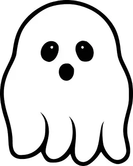 Demon Prints: Ghost - minimalist and flat logo - vector illustration