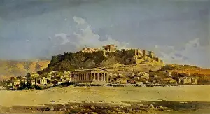 Giallinas Angelos (1857 - 1939) Thision and the Acropolis