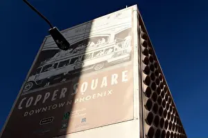 Murals Prints: Giant Billboard advertising Copper Square in downtown Phoenix, Arizona, USA