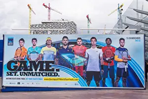 Courts Prints: Giant billboard promoting the Barclays ATP World Tour Finals 2016 which will be held in London 13-20 November 2016