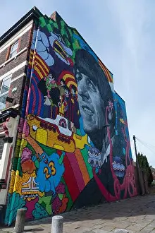 Ringo Starr Prints: A giant mural of Ringo Starr of the Beatles
