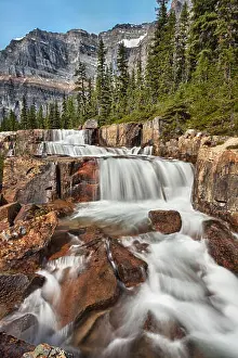 Giant Prints: Giant Steps Waterfall, Banff National Park, Alberta, Canada with long exposure water