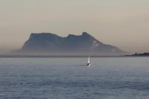 Cameras Prints: Gibraltar, seen from the Spanish coast near Estepona
