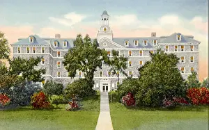 Vermont Prints: Gifford Hall at Middlebury College. Middlebury. 1949