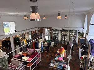 Gift Shop Prints: Gift shop interior view showing clothing
