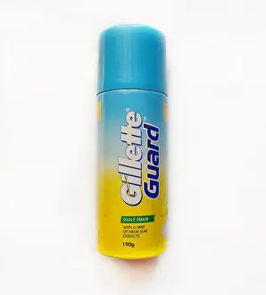 Cane Prints: Gillette Guard Shaving Foam With A Hint of Neem Leaf Extracts