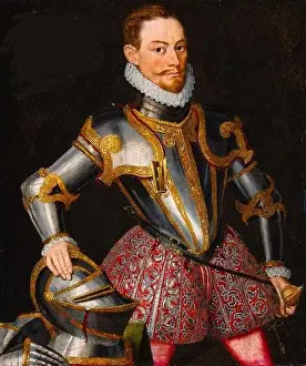 Gillis Claeissens - Portrait of an unknown nobleman in armour