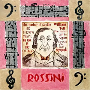 Gioachino Rossini, 1792 - 1868 Italian opera composer, portrait