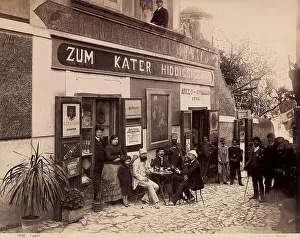 Local Prints: Giorgio Sommer's 1886 photograph Zum Kater Hiddigeigei' captures a lively scene on the island of Capri